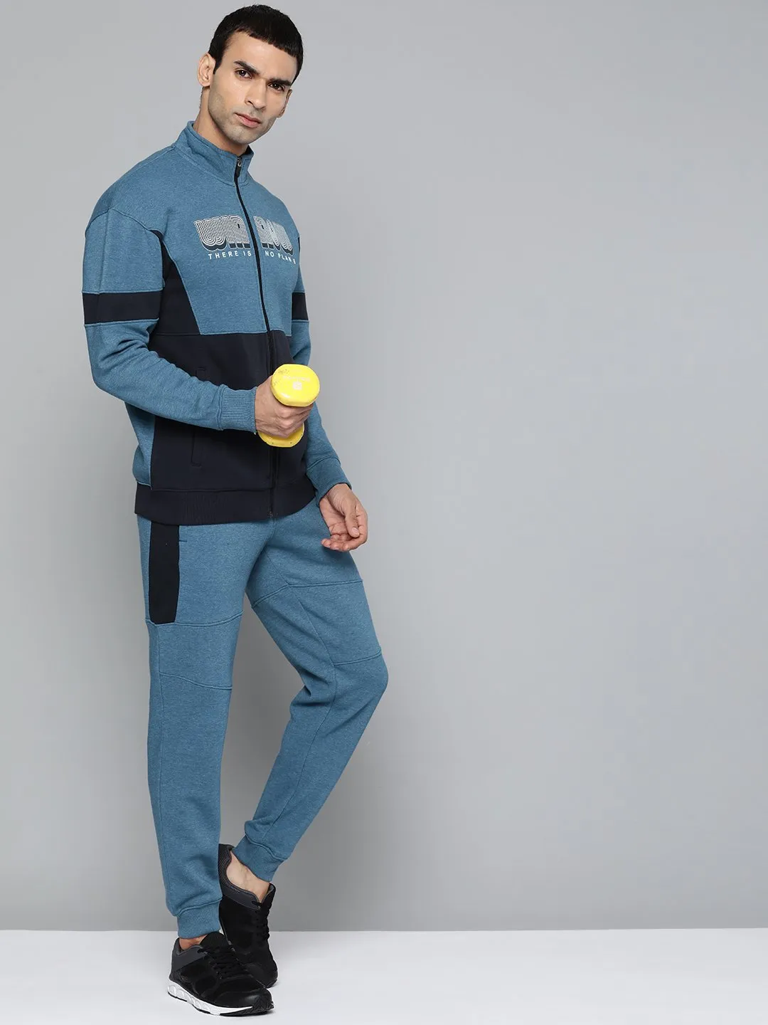 Alcis Men Typography Blue Tracksuits