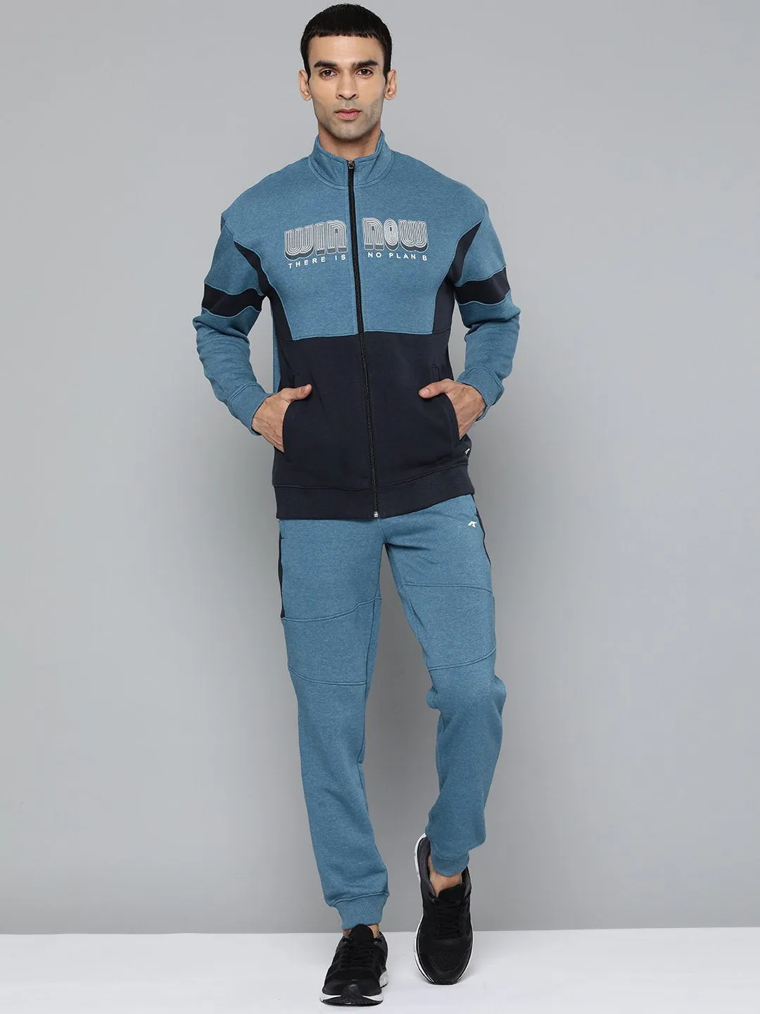 Alcis Men Typography Blue Tracksuits