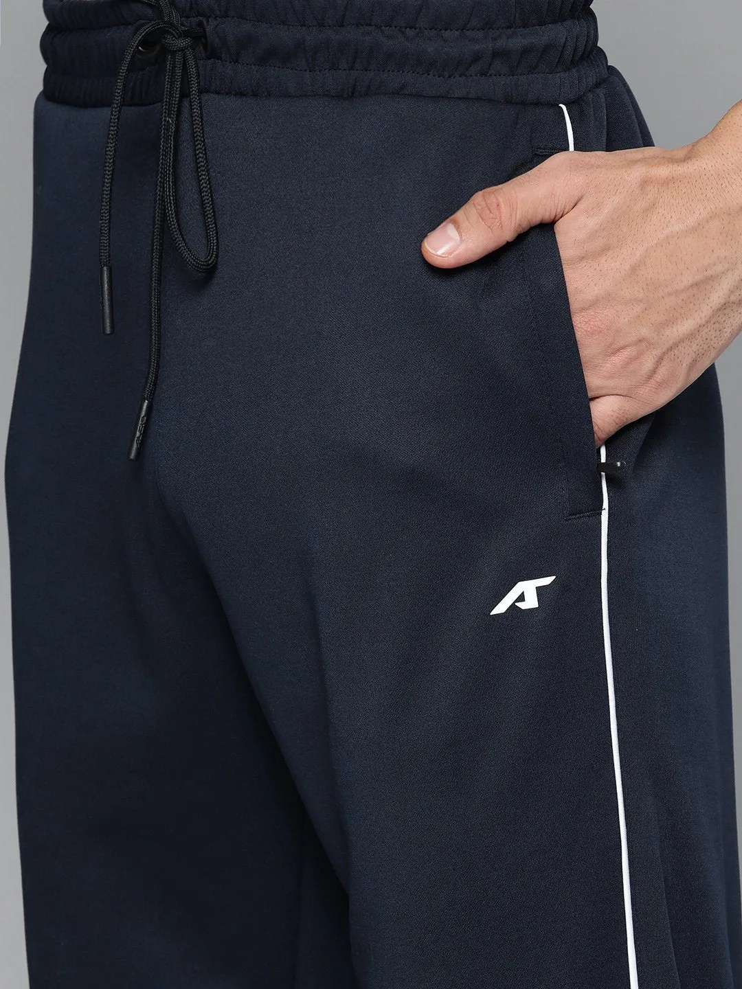 Alcis Men Typography Navy Blue Tracksuits