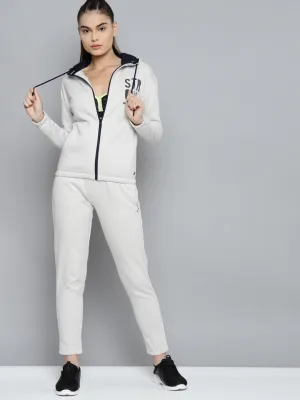 Alcis Women Beige Printed Tracksuit
