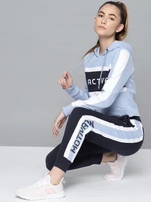 Alcis Women Printed Blue Track Suit