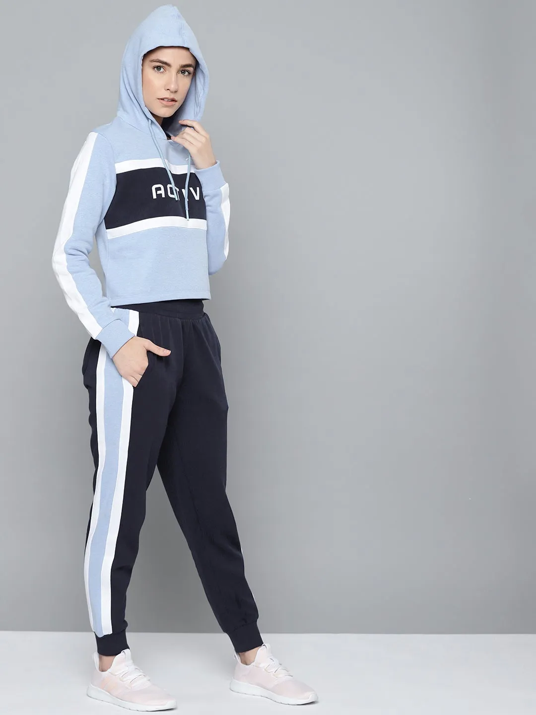Alcis Women Printed Blue Track Suit