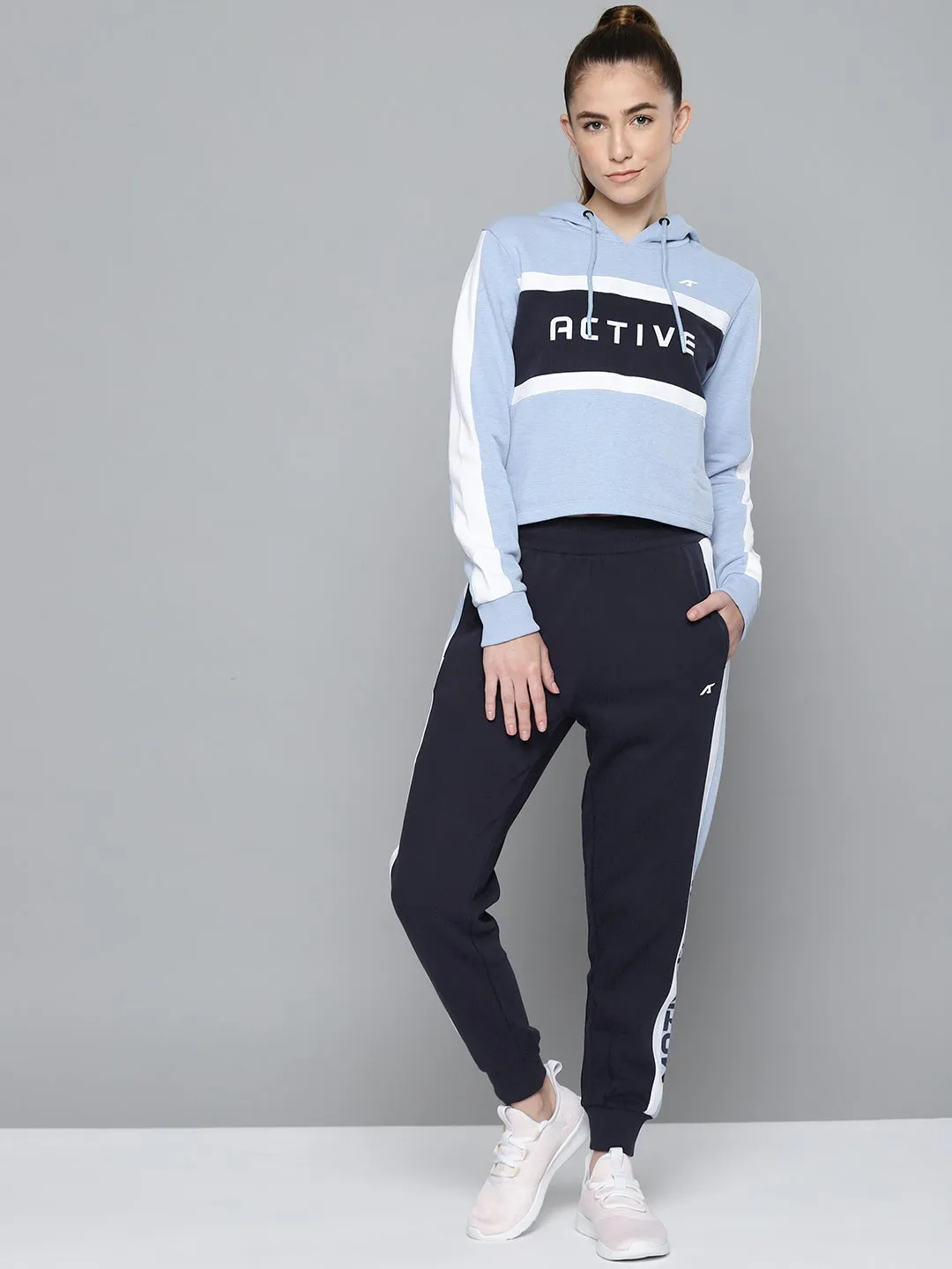 Alcis Women Printed Blue Track Suit