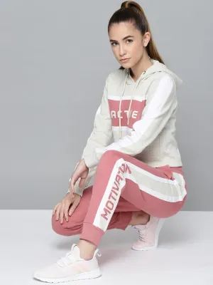 Alcis Women Printed White Track Suit