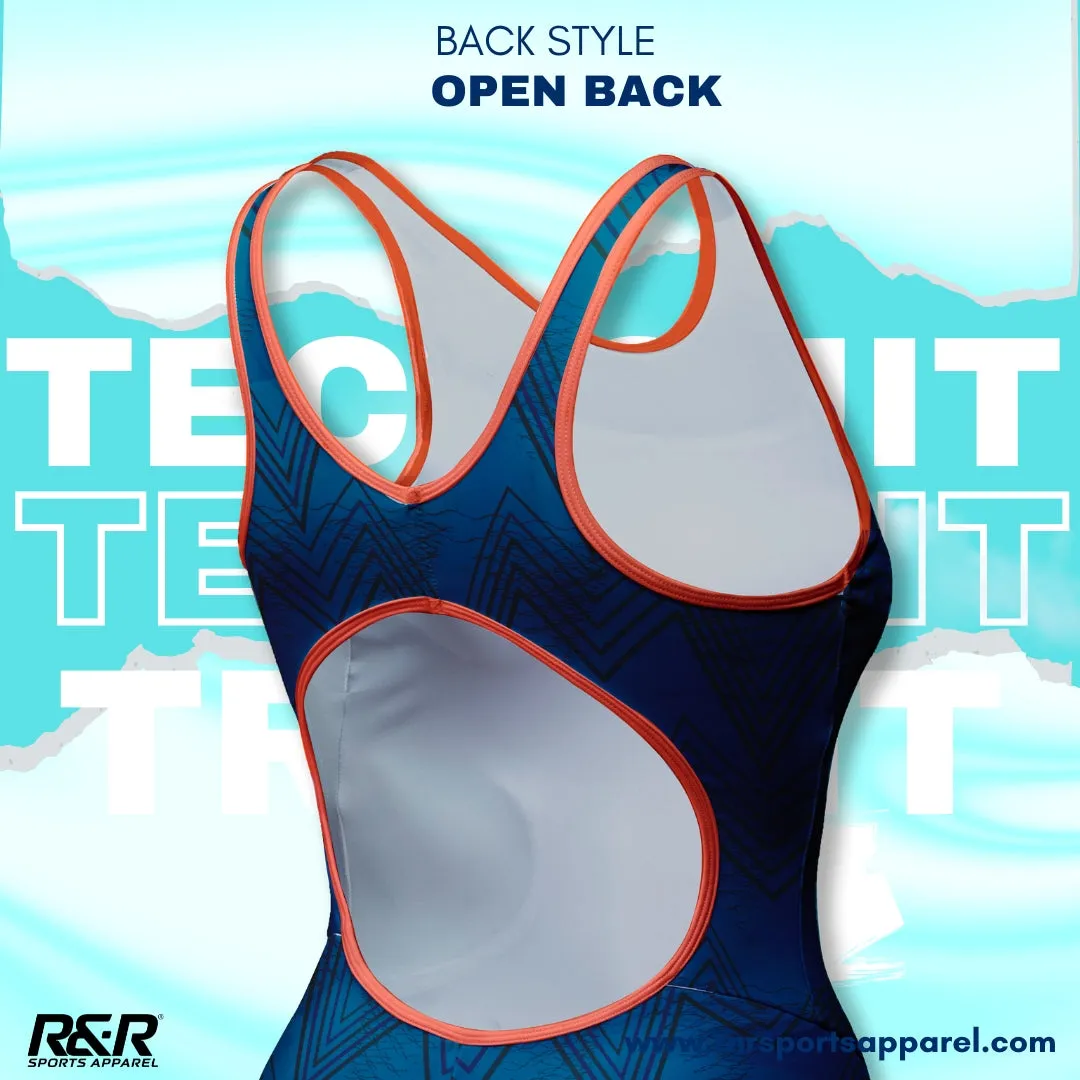 AquaVerve Elite Women's Open Back Kneeskin Tech Suit Swimsuit