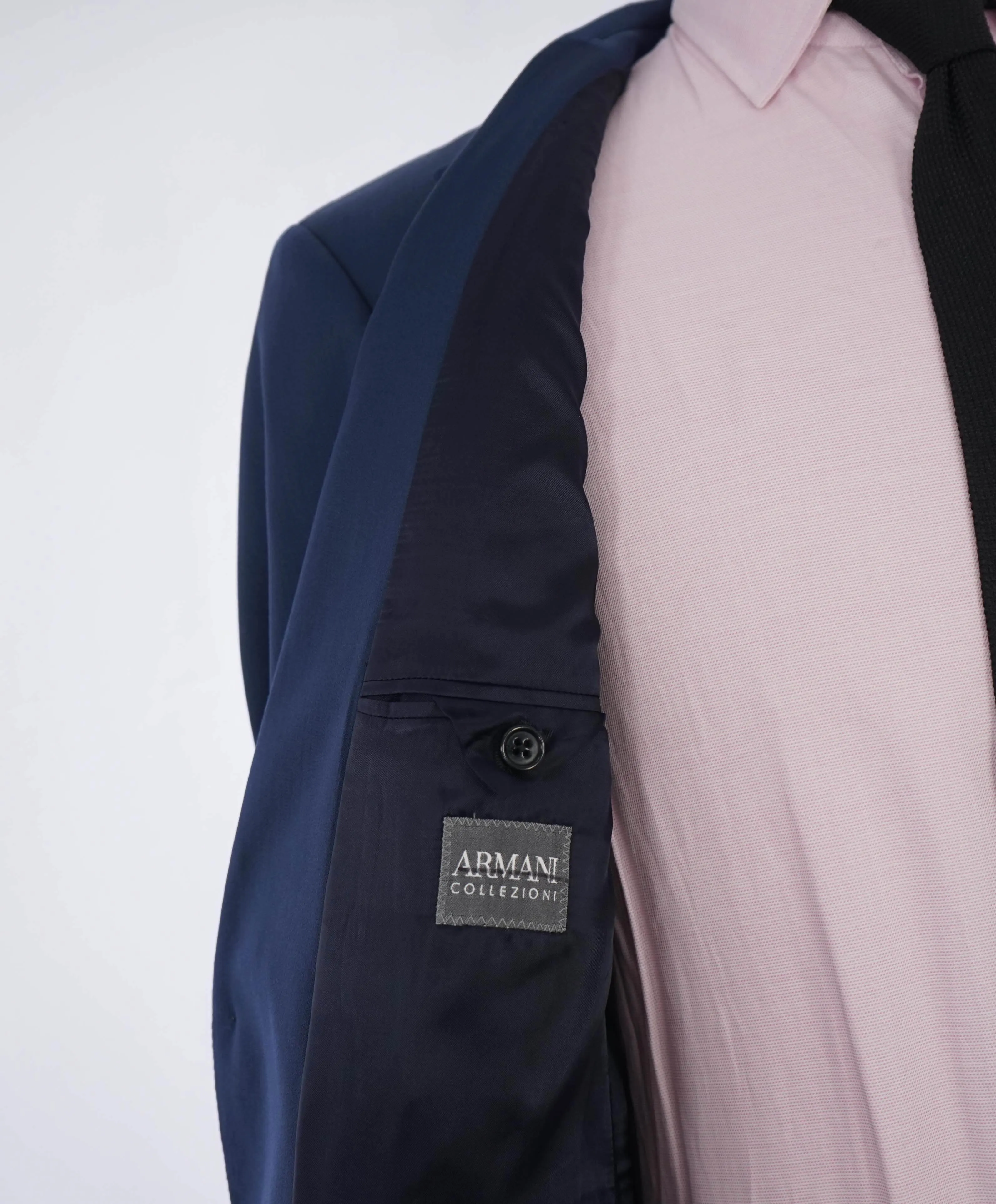 ARMANI COLLEZIONI -  Cobalt Blue 2-Button Notch Lapel Suit - 40R