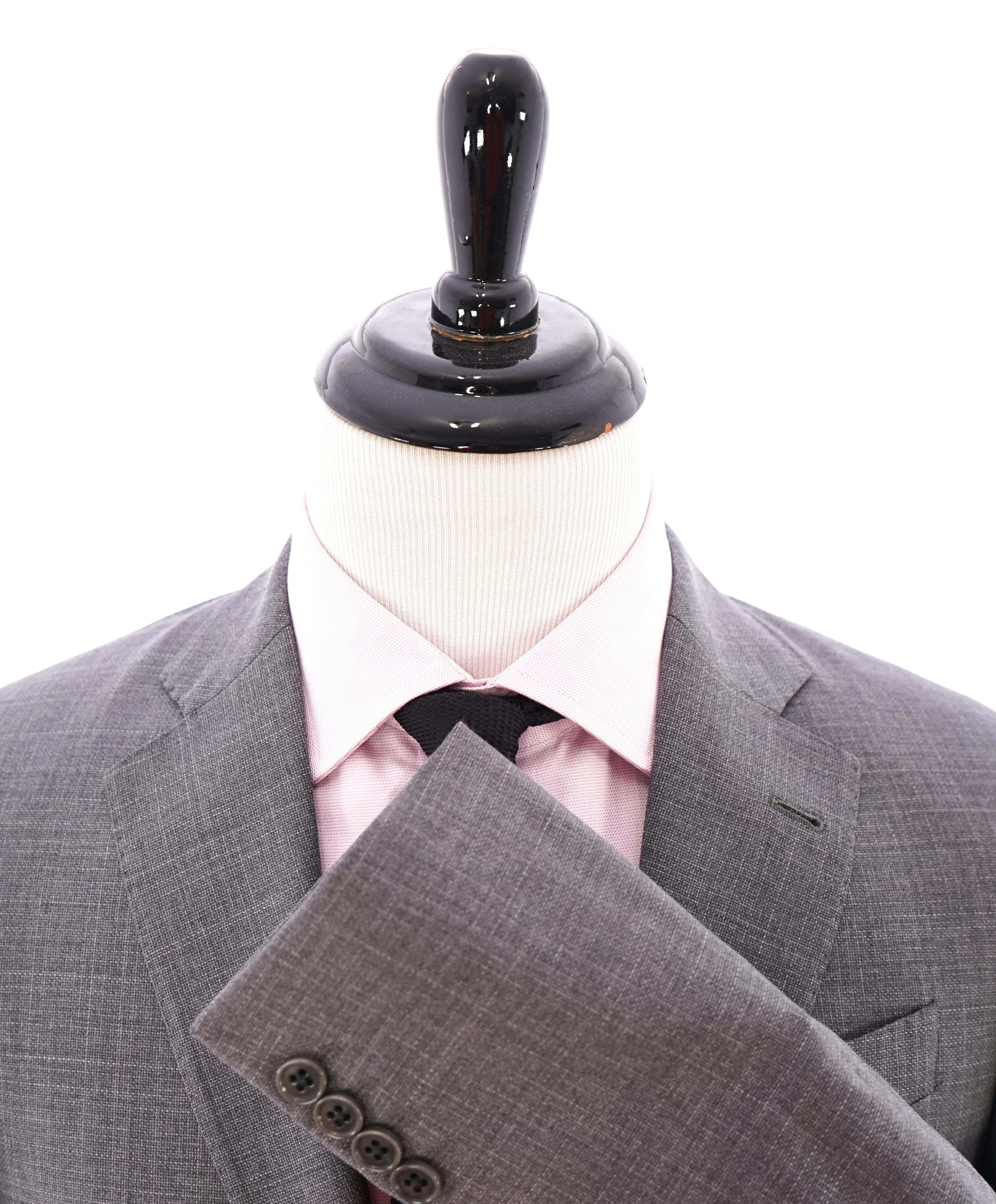 ARMANI COLLEZIONI - Gray Basket Weave Textured "G Line" Suit - 36R