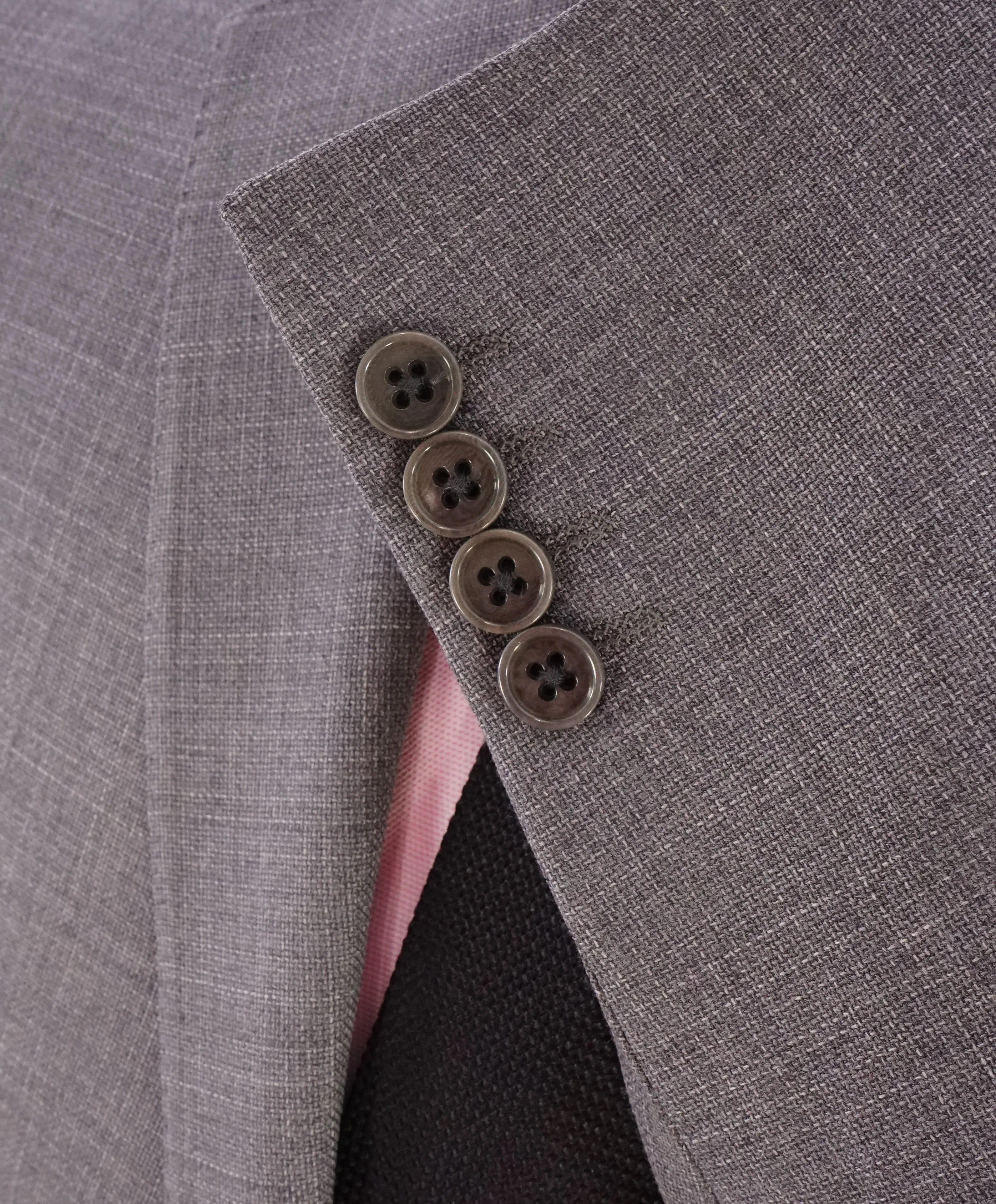 ARMANI COLLEZIONI - Gray Basket Weave Textured "G Line" Suit - 36R