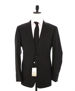 ARMANI COLLEZIONI -  "G Line" Modern Solid Black Notch Lapel Suit - 40R