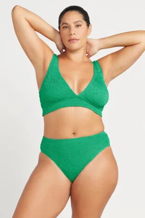 Arte Bikini Top In Green Geo Jacquard - ArteSands