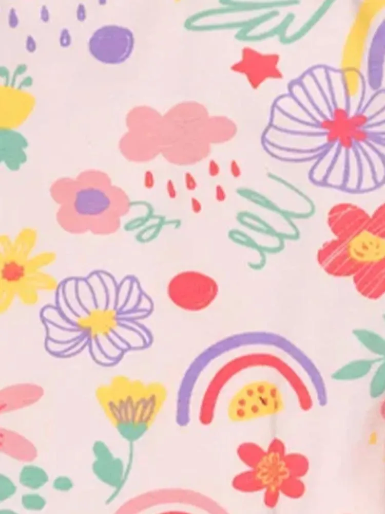 Artie - Flowers & Rainbows Multicoloured Baby and Girl Leggings