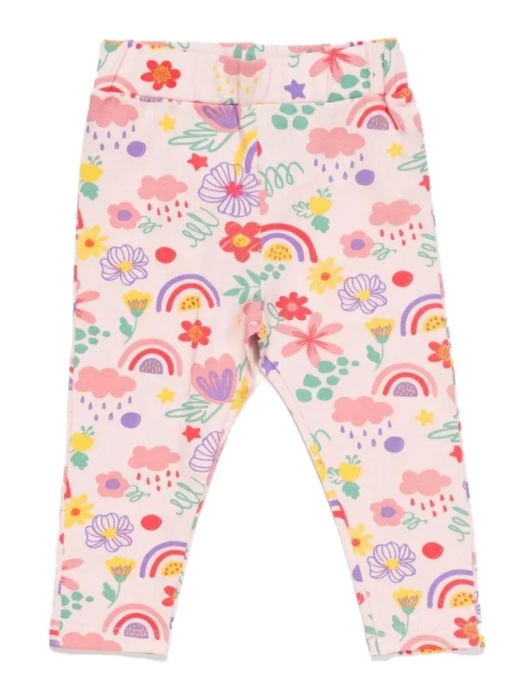 Artie - Flowers & Rainbows Multicoloured Baby and Girl Leggings