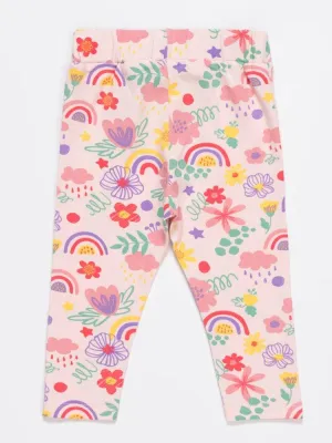 Artie - Flowers & Rainbows Multicoloured Baby and Girl Leggings