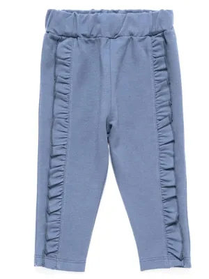 Artie - Frill Leggings - Girls Blue Leggings with Frill Design 3 to 18 months