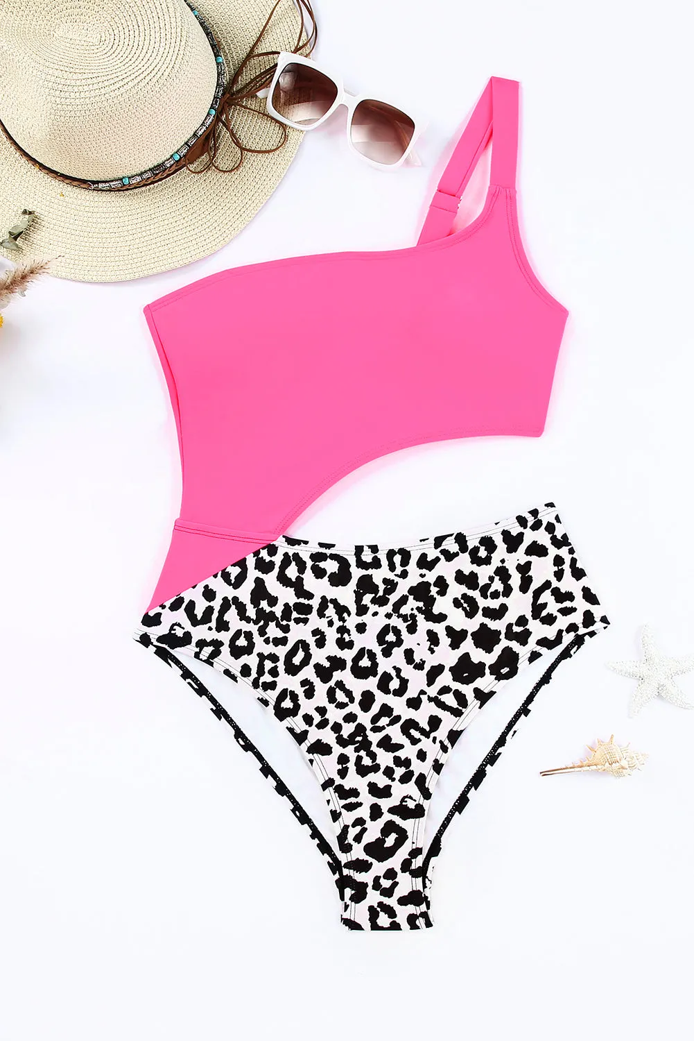 Asymmetric Cutout One Piece Swimsuit