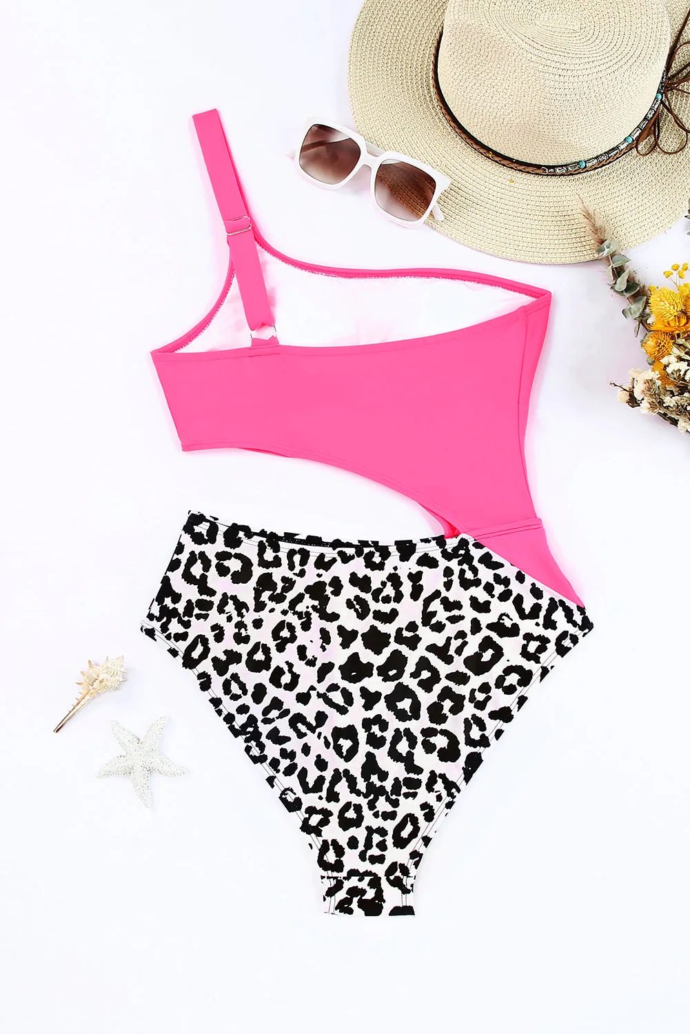 Asymmetric Cutout One Piece Swimsuit