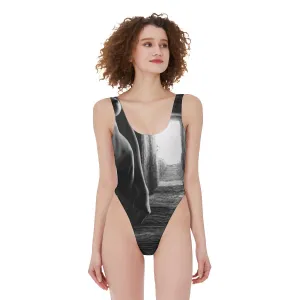 Au Natural All-Over Print Women's High Cut One-piece Swimsuit