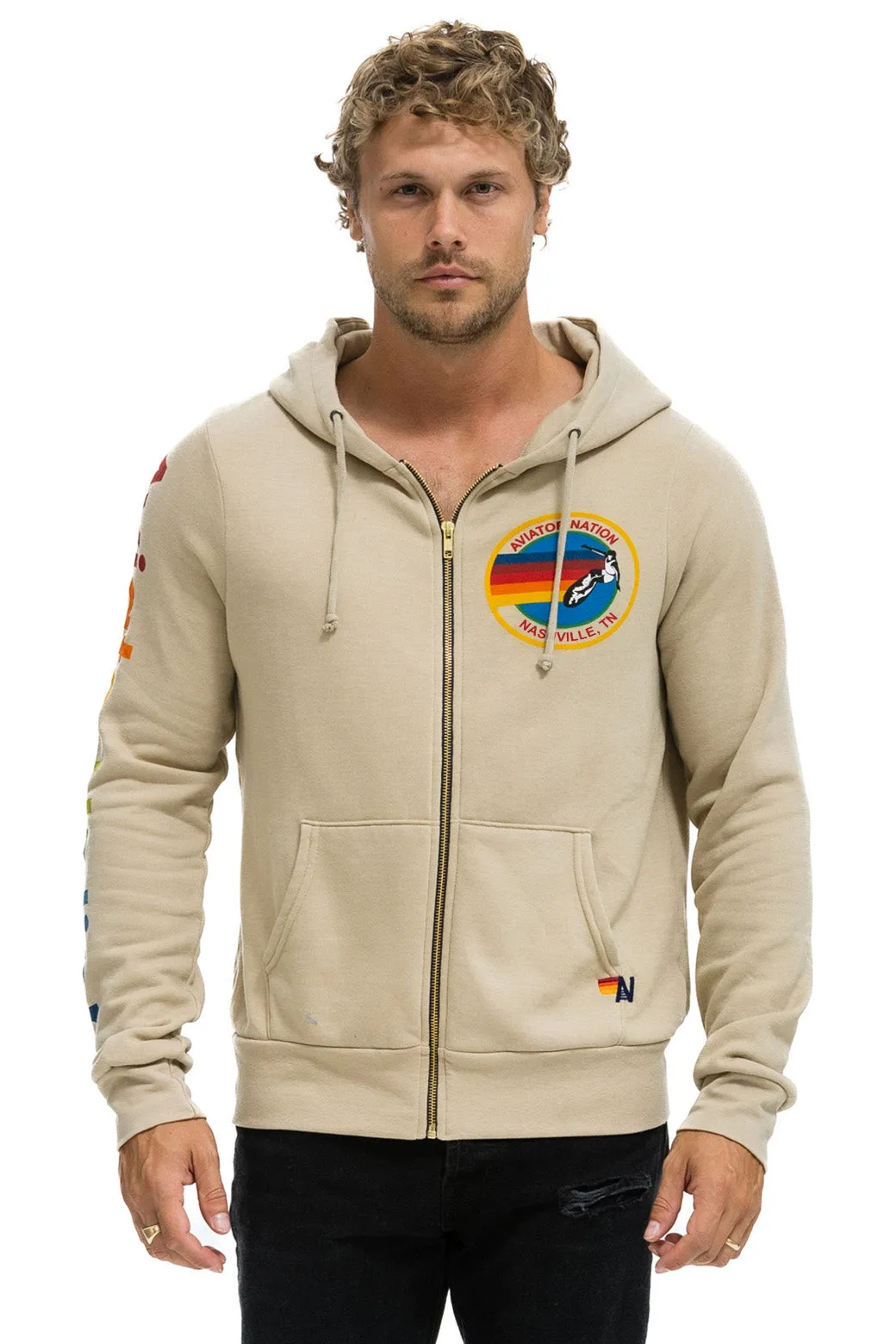 AVIATOR NATION NASHVILLE HOODIE - SAND