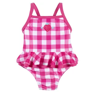 Baby & Toddler Girls UPF 50  Strawberry Gingham One-Piece Swimsuit