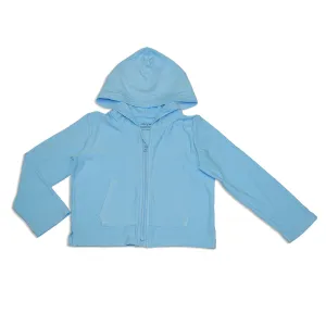 Bamboo Terry Zip Hoodie w/Kangaroo Pocket (Bluebonnet)