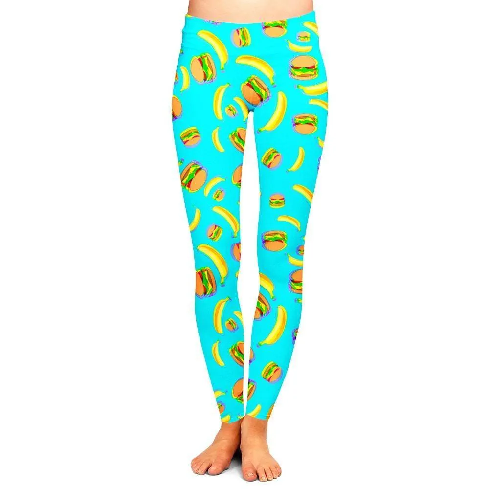 Bananas and Burgers Leggings