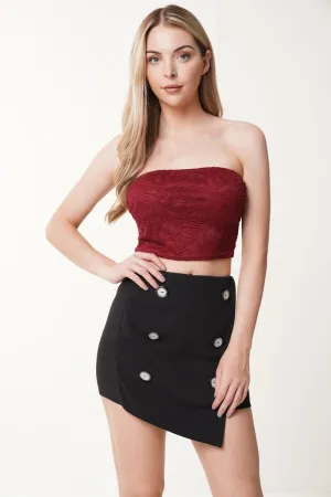 Bandeau Lace Crop Top
