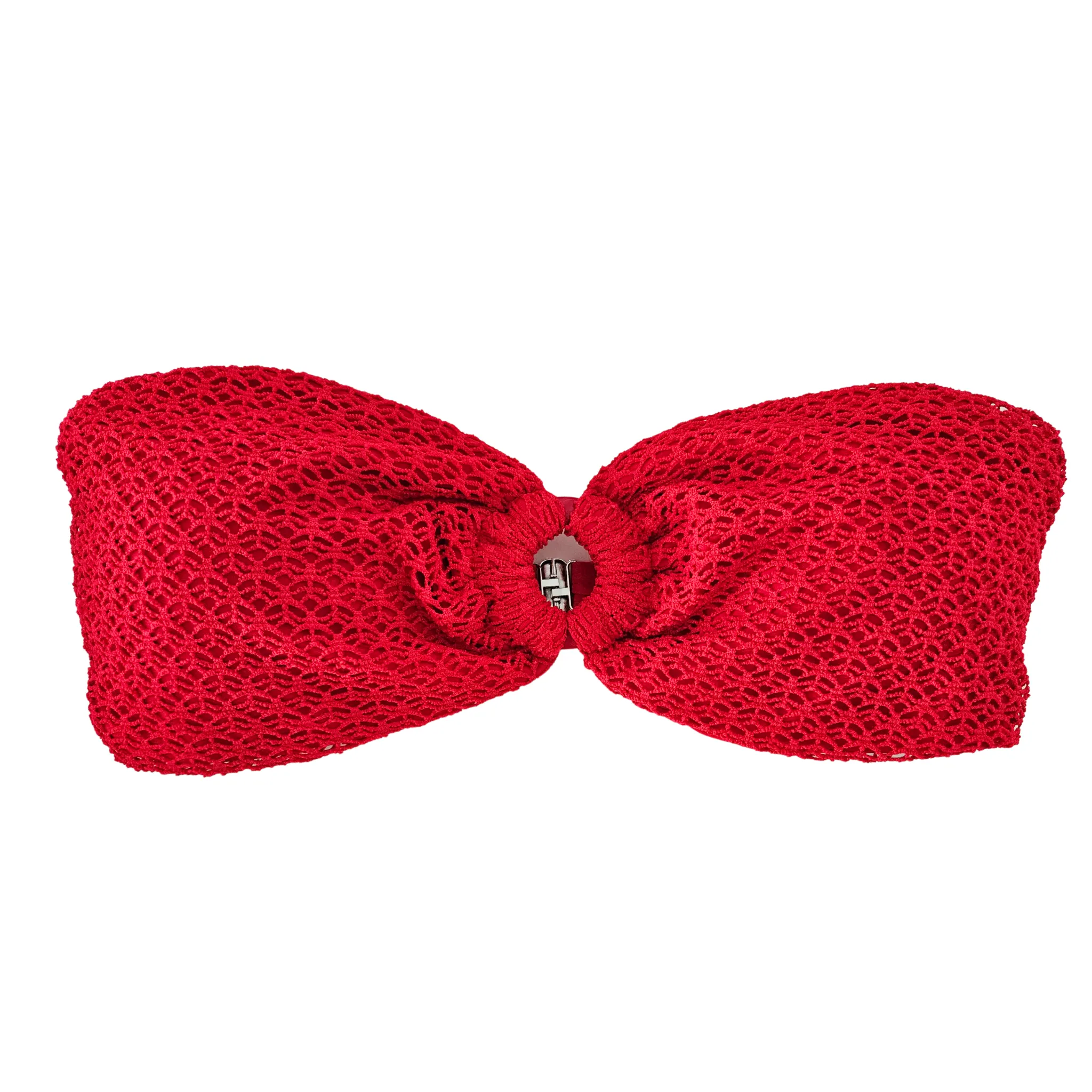 Bandeau Textured Tube Top Thong Bikini Set