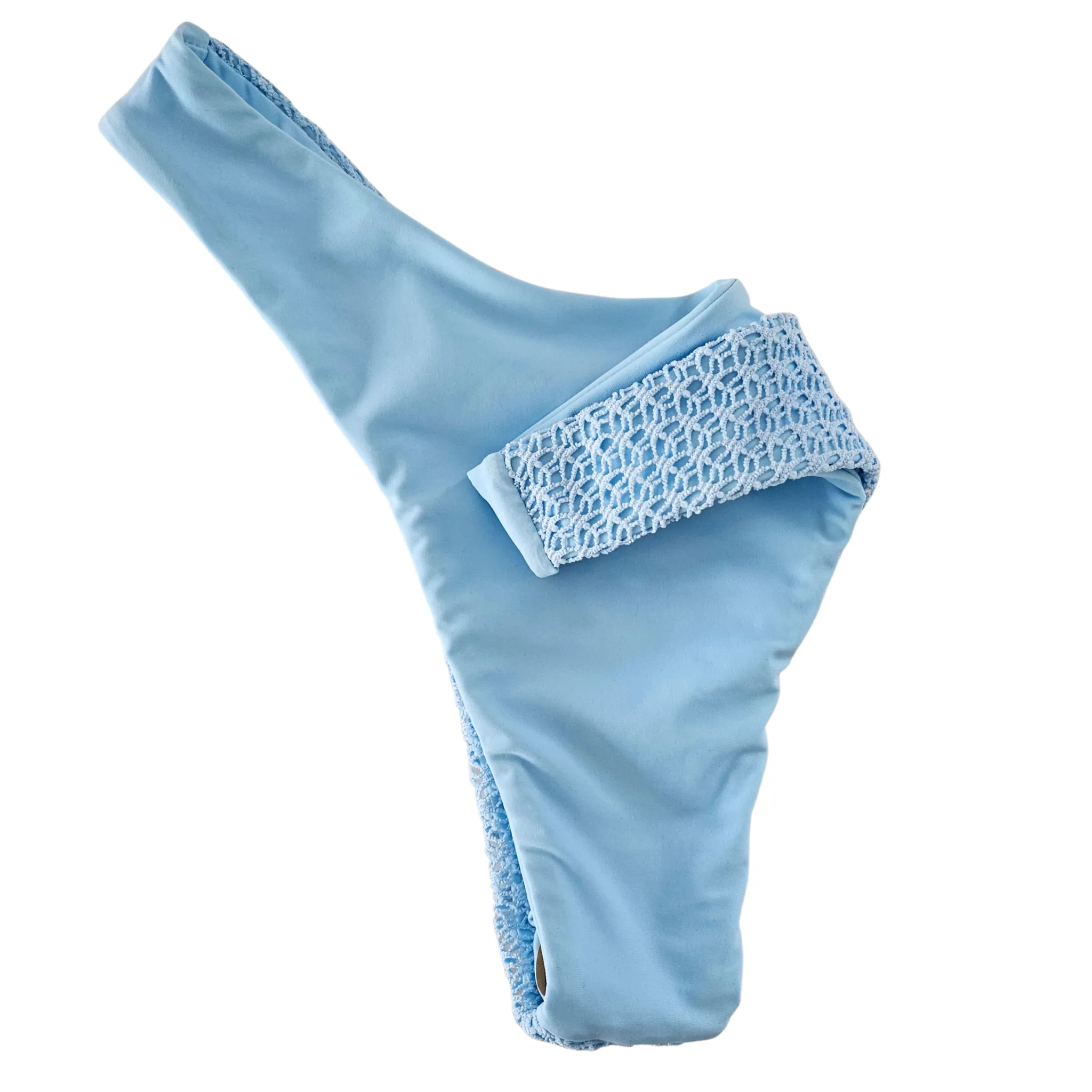 Bandeau Textured Tube Top Thong Bikini Set