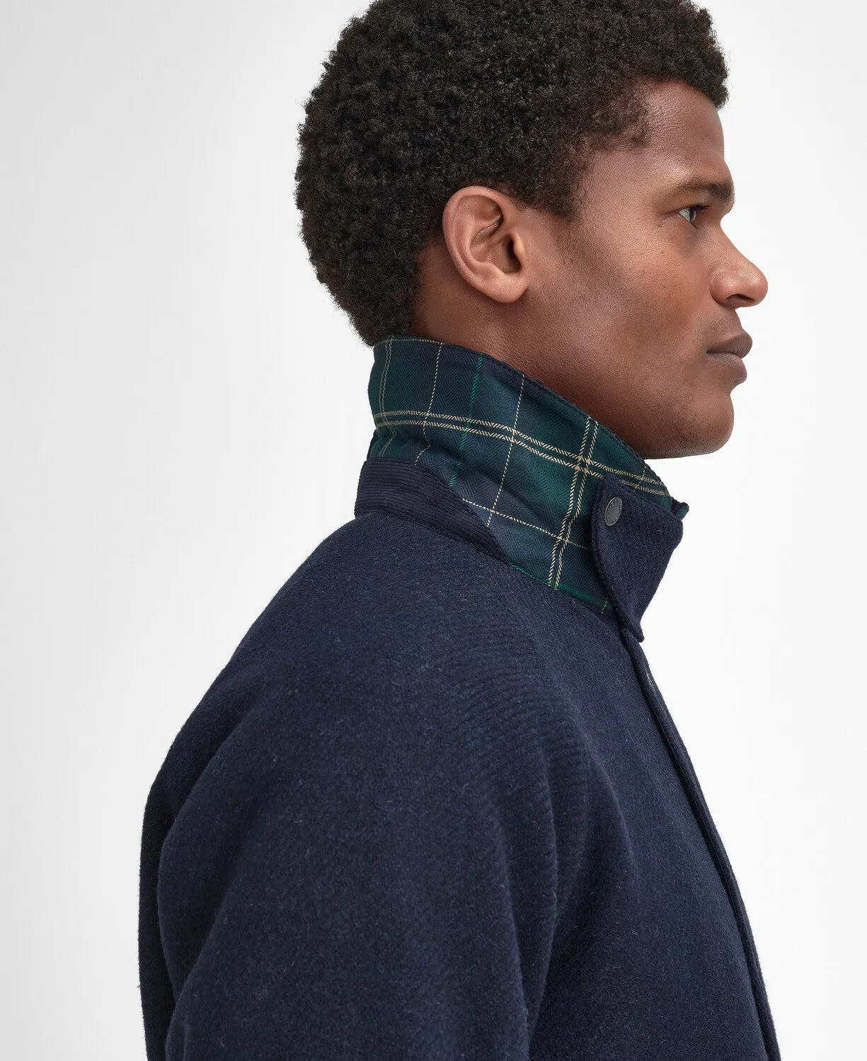 Barbour Bedale Wool Jacket - Navy