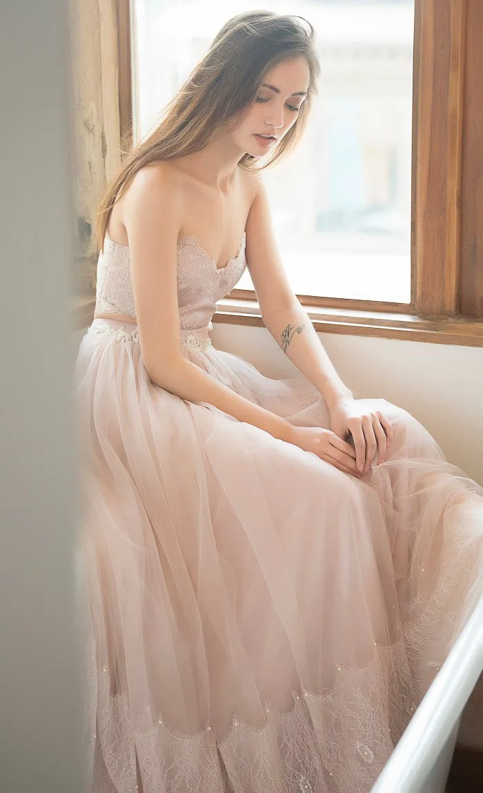 Barely Lilac Bralette and skirt set