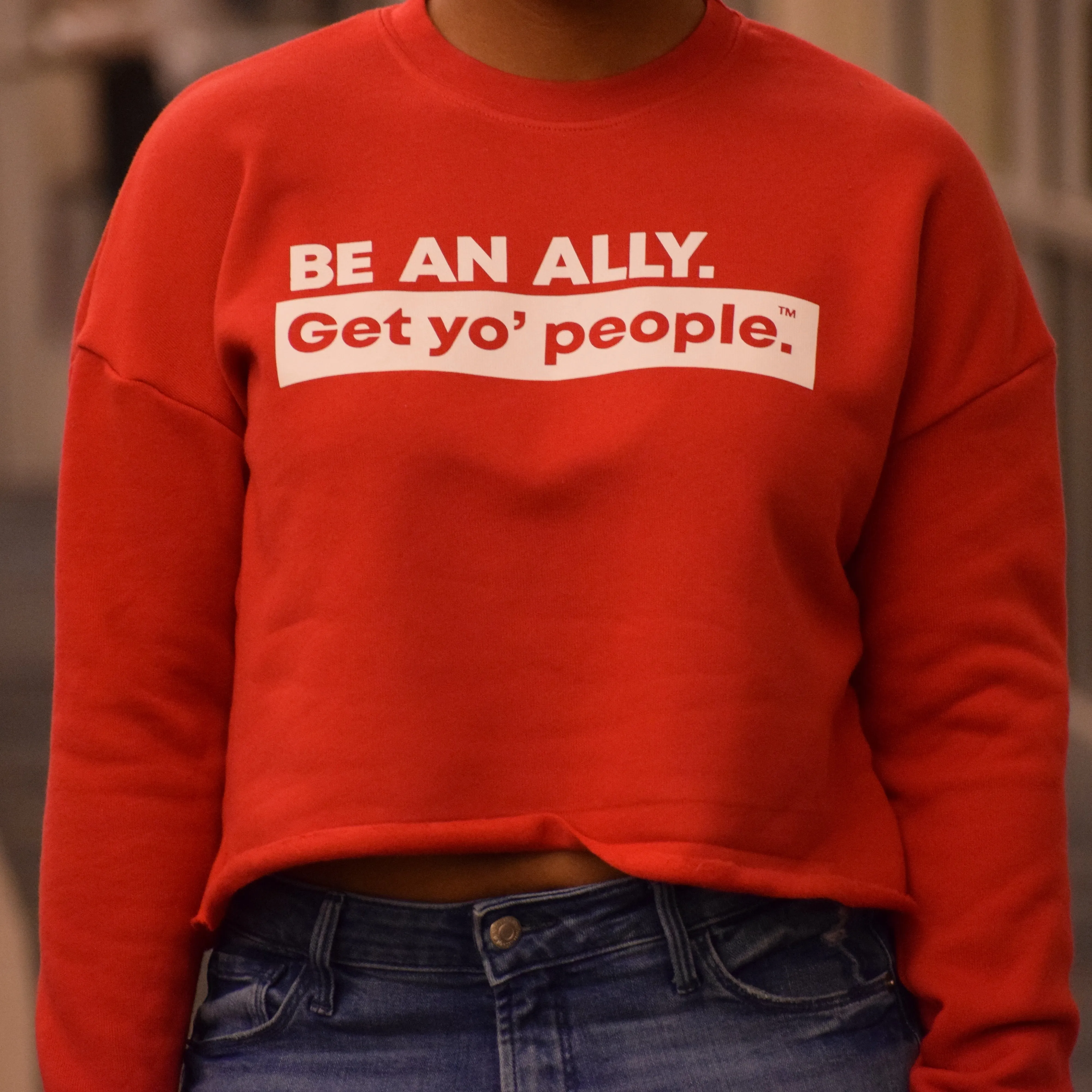 Be an Ally Crewneck Crop