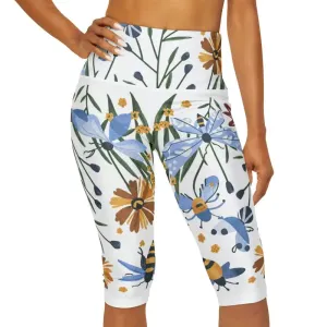 Bee Yoga Capri Leggings for Trendy Flexibility