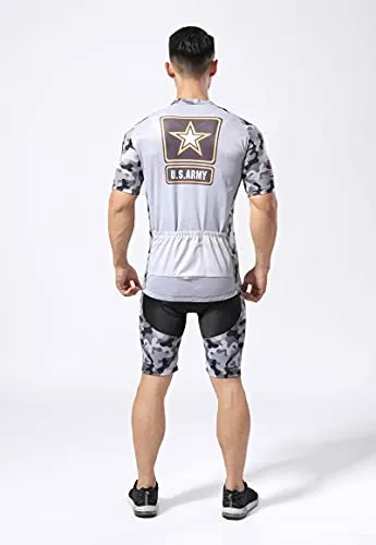 BIKE BEER Army Cycling Jersey Navy Cycling Jersey Set Men's Cycling kit, Blacke, X-Large