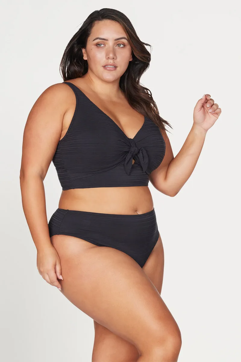 Black Aria Monet Mid Rise Swim Pant