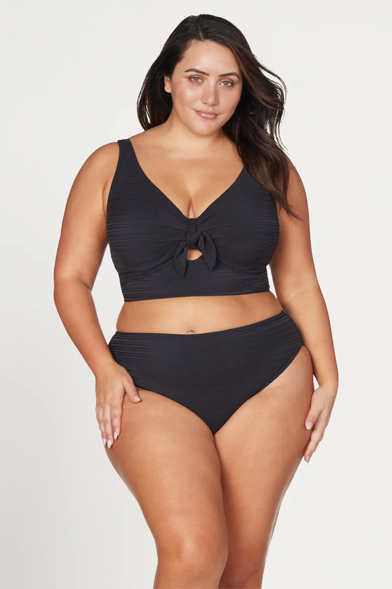 Black Aria Monet Mid Rise Swim Pant