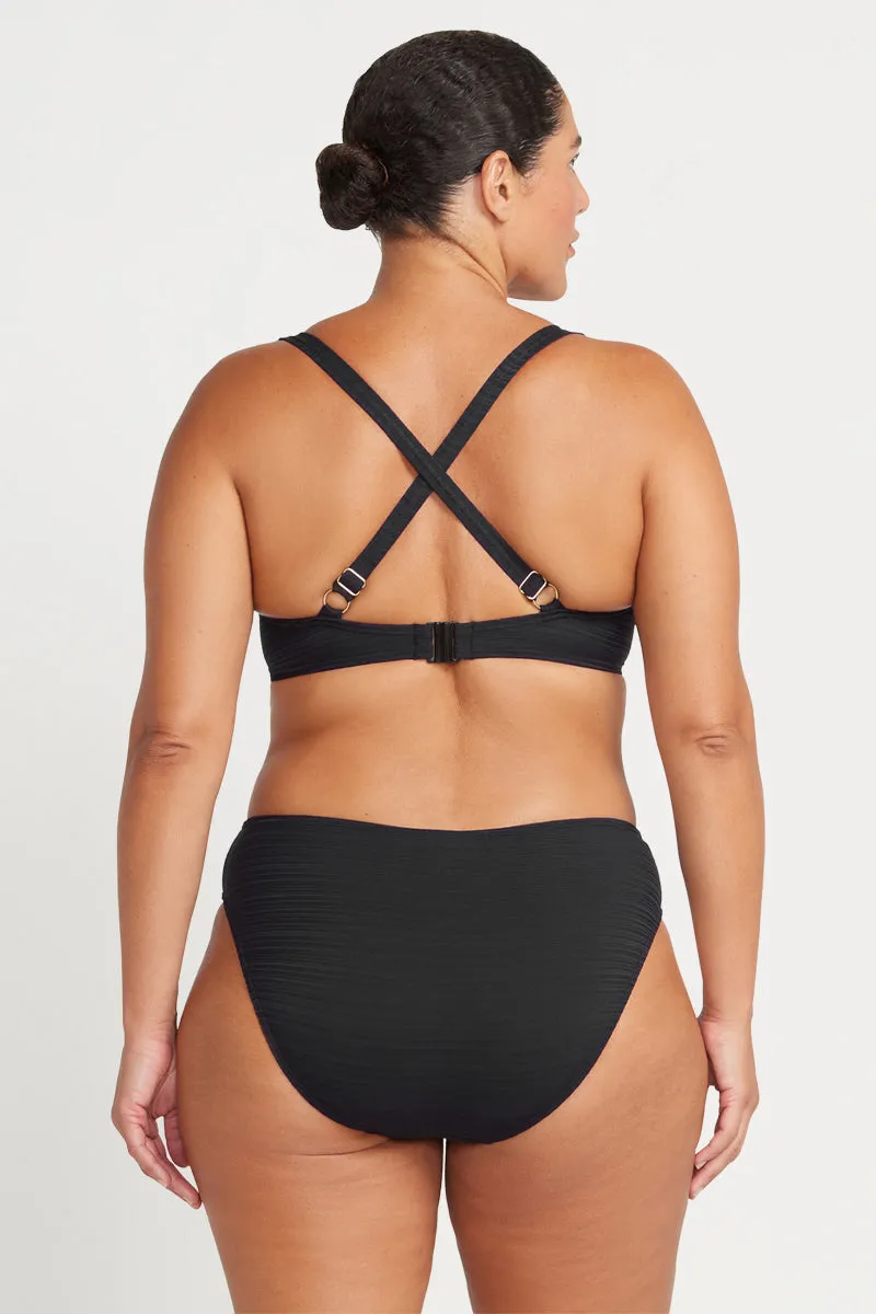 Black Aria Monet Mid Rise Swim Pant