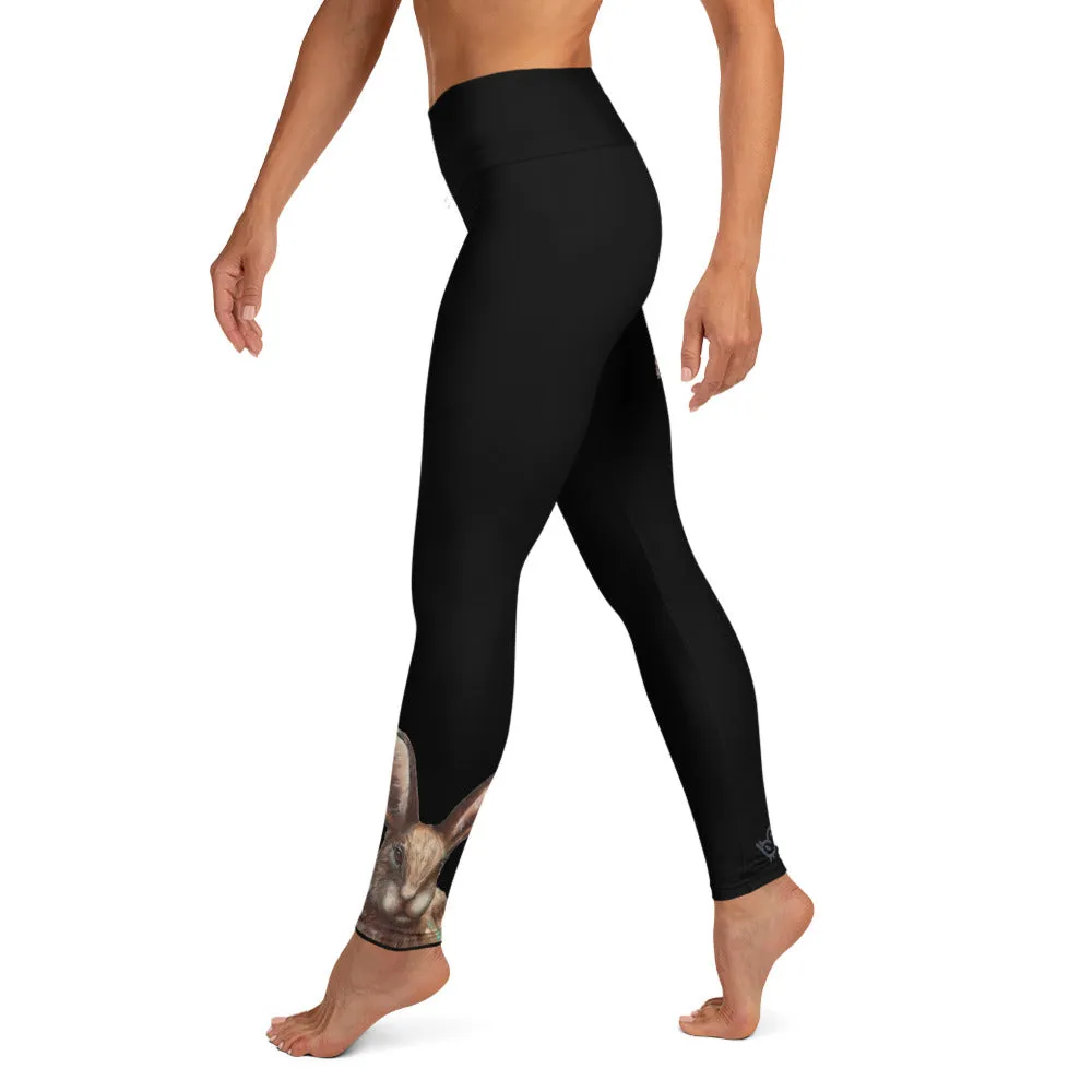 Black Bunny Yoga Leggings