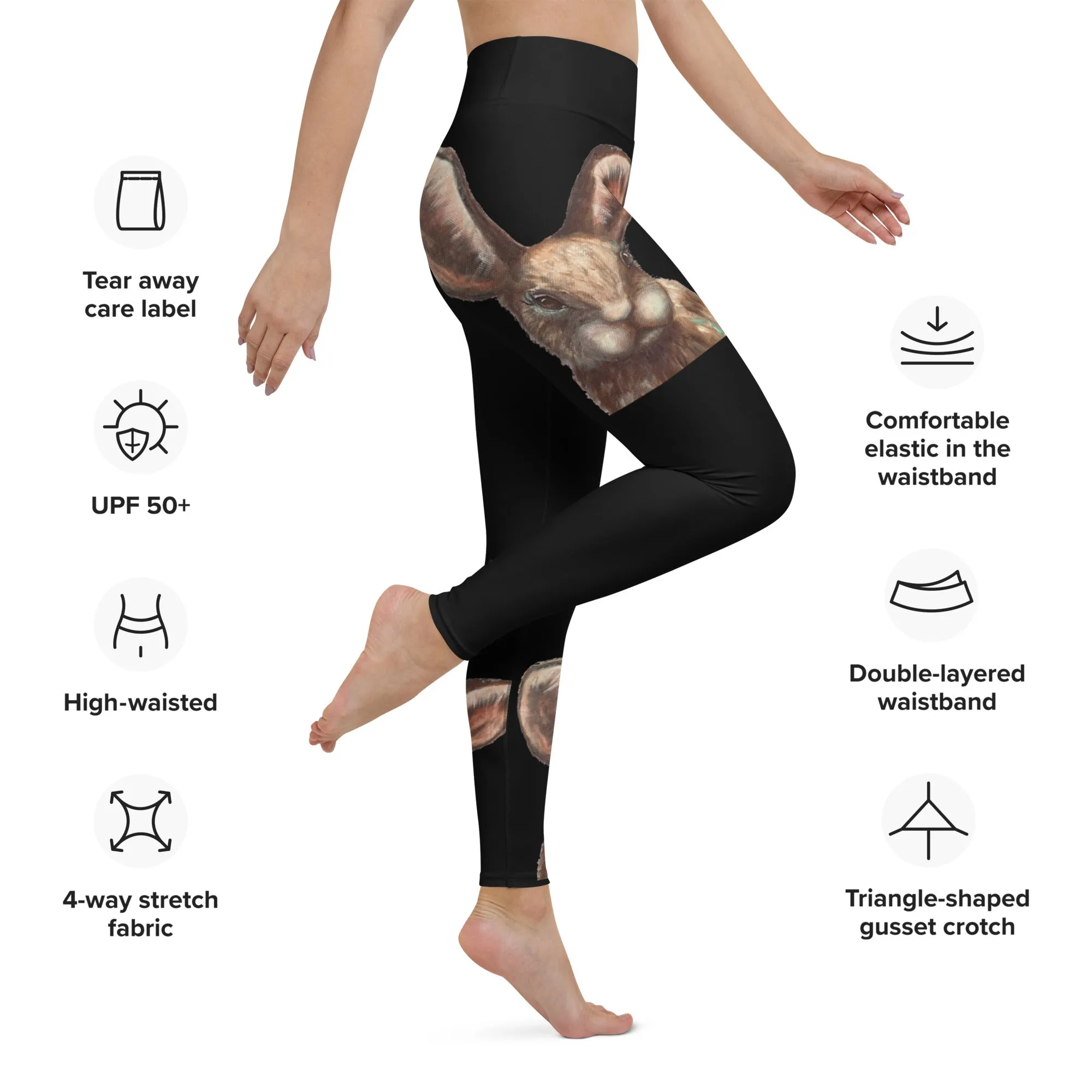 Black Bunny Yoga Leggings