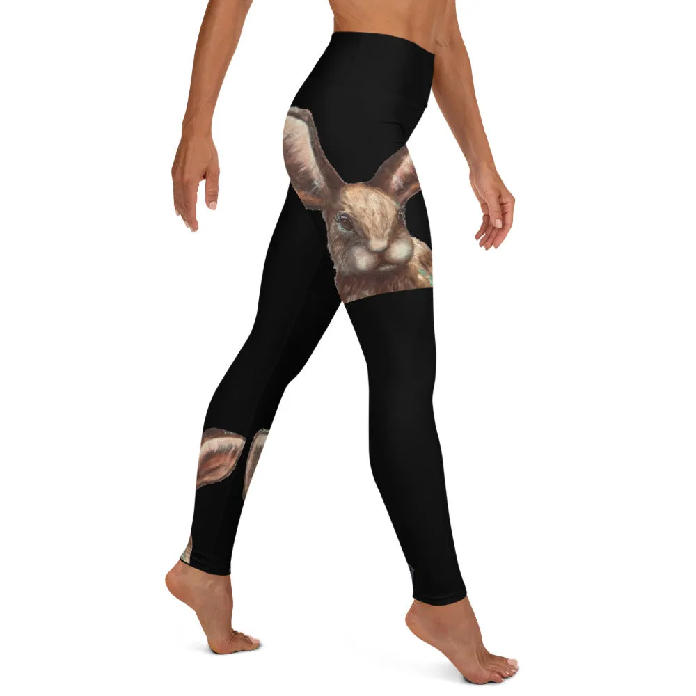 Black Bunny Yoga Leggings