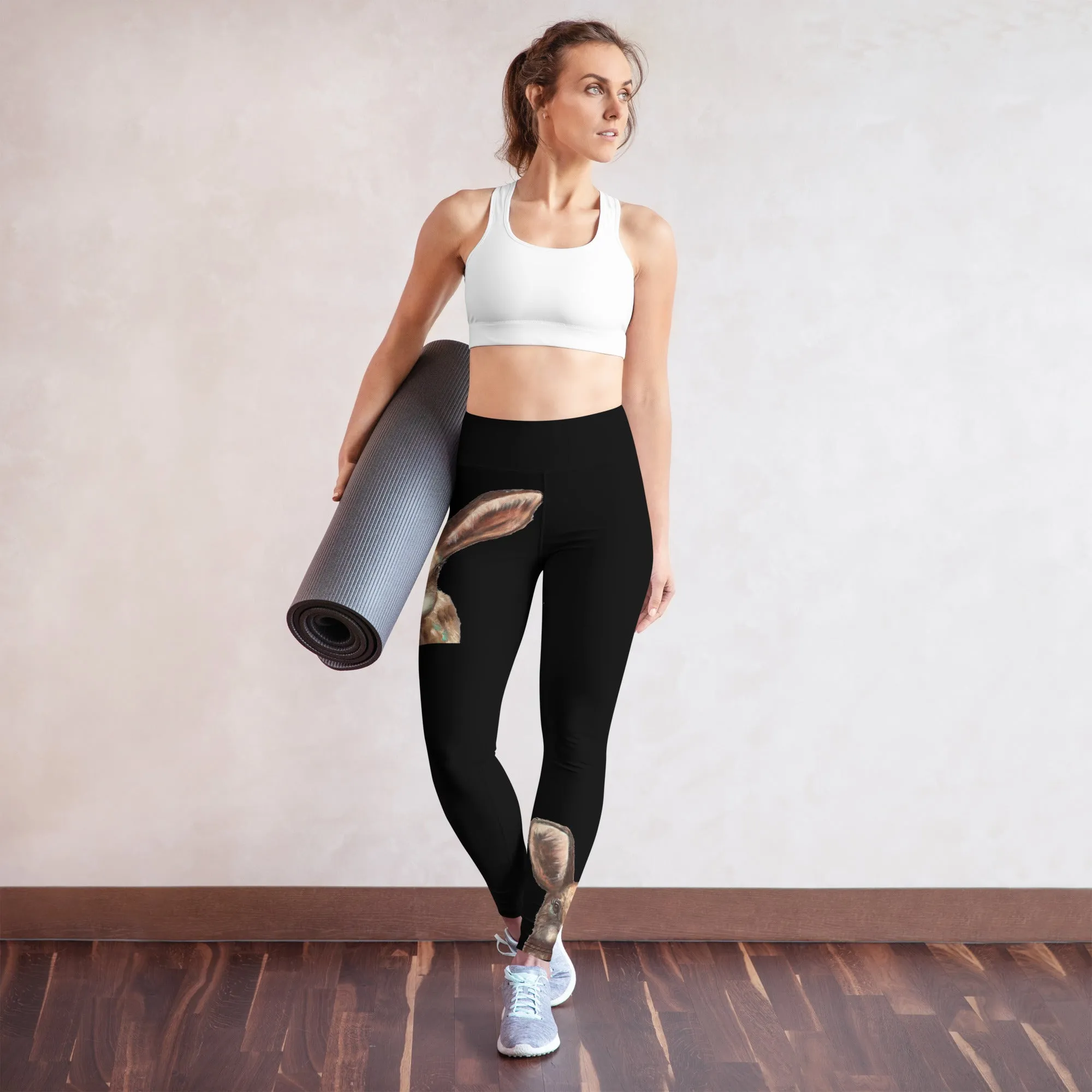 Black Bunny Yoga Leggings