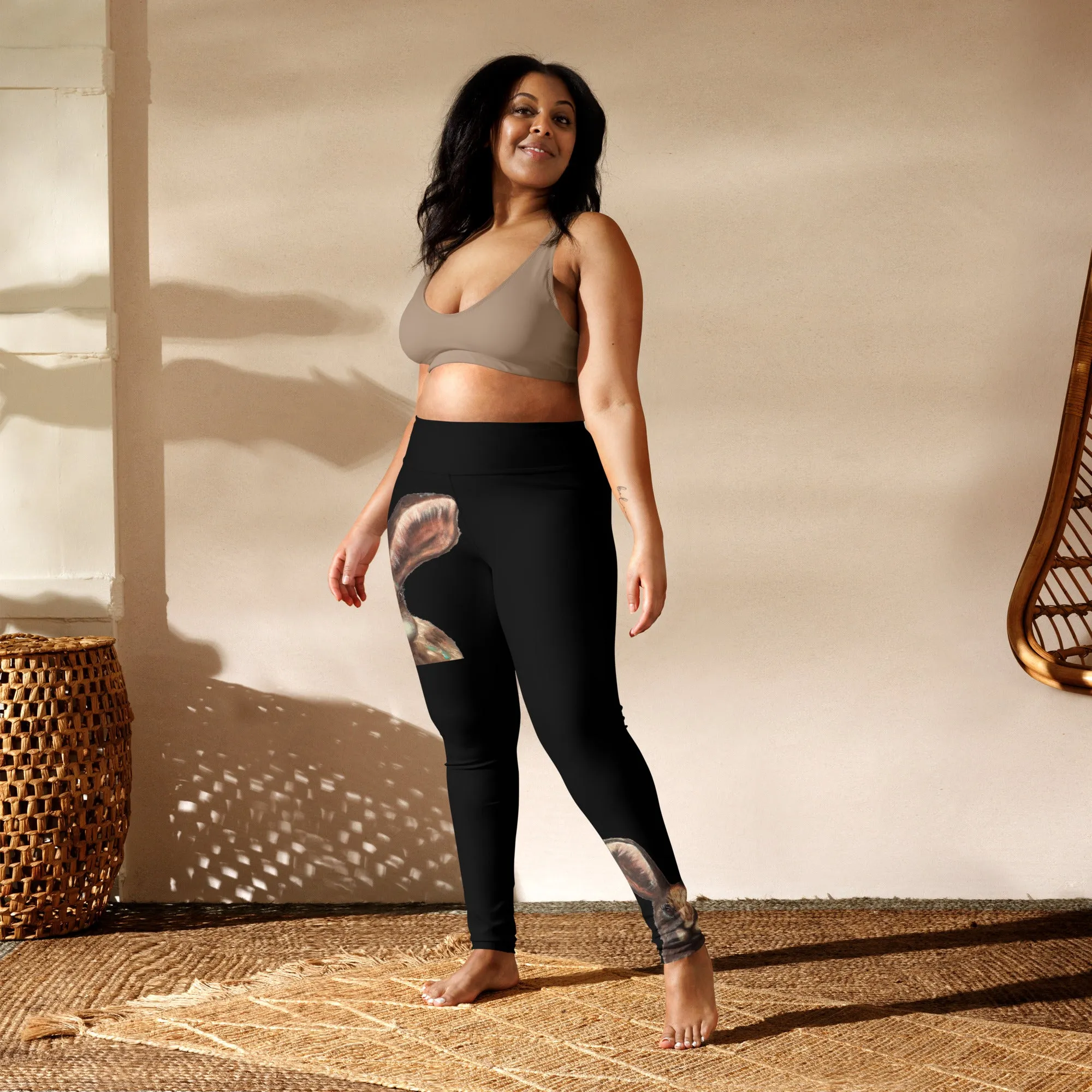 Black Bunny Yoga Leggings