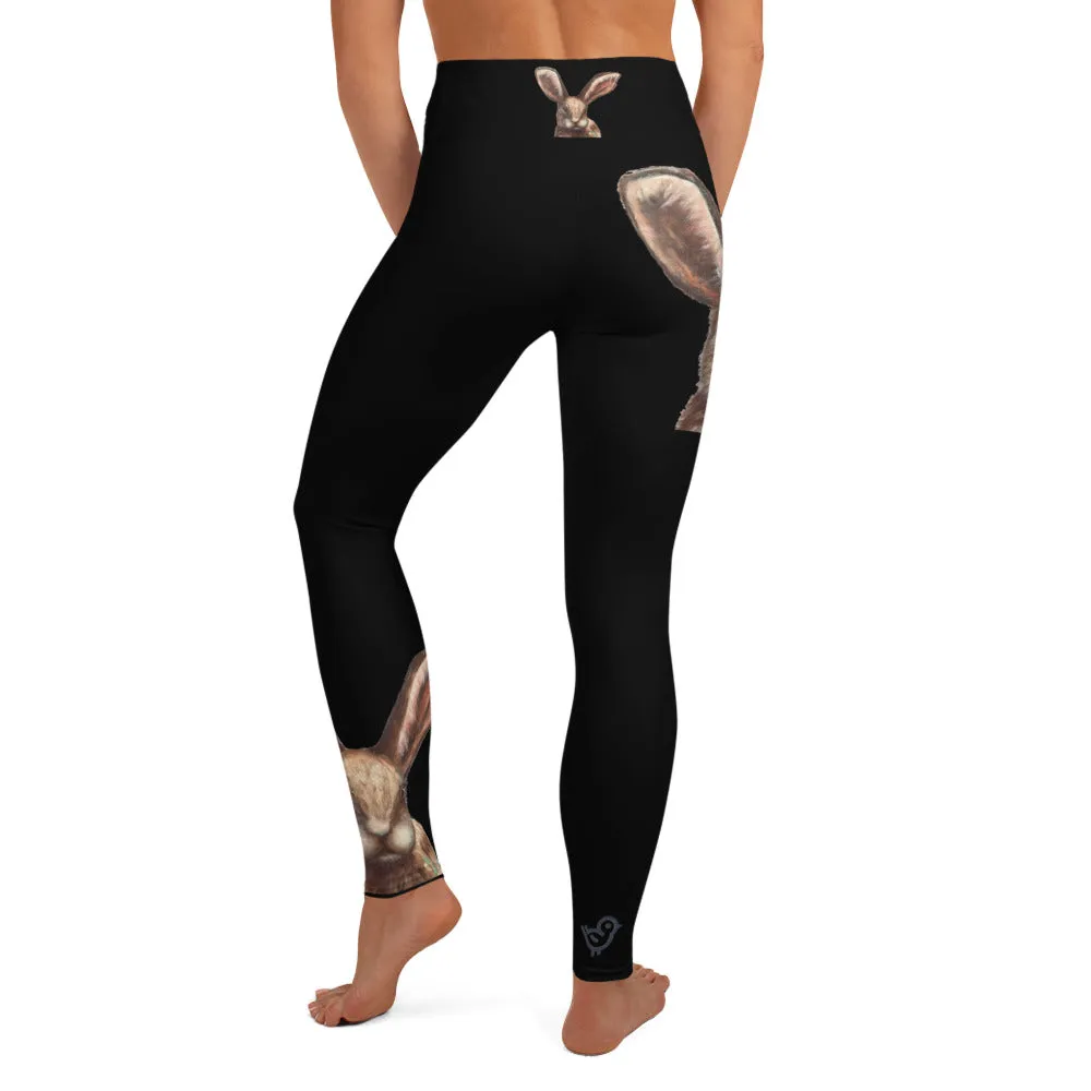 Black Bunny Yoga Leggings