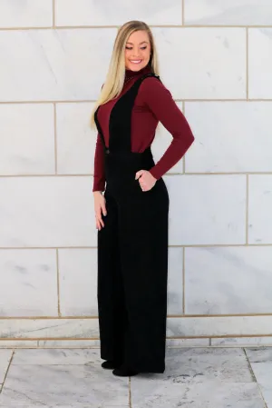 Black Corduroy Jumpsuit