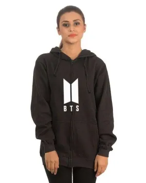 Black Fleece BTS Zipper Hoodies For Women