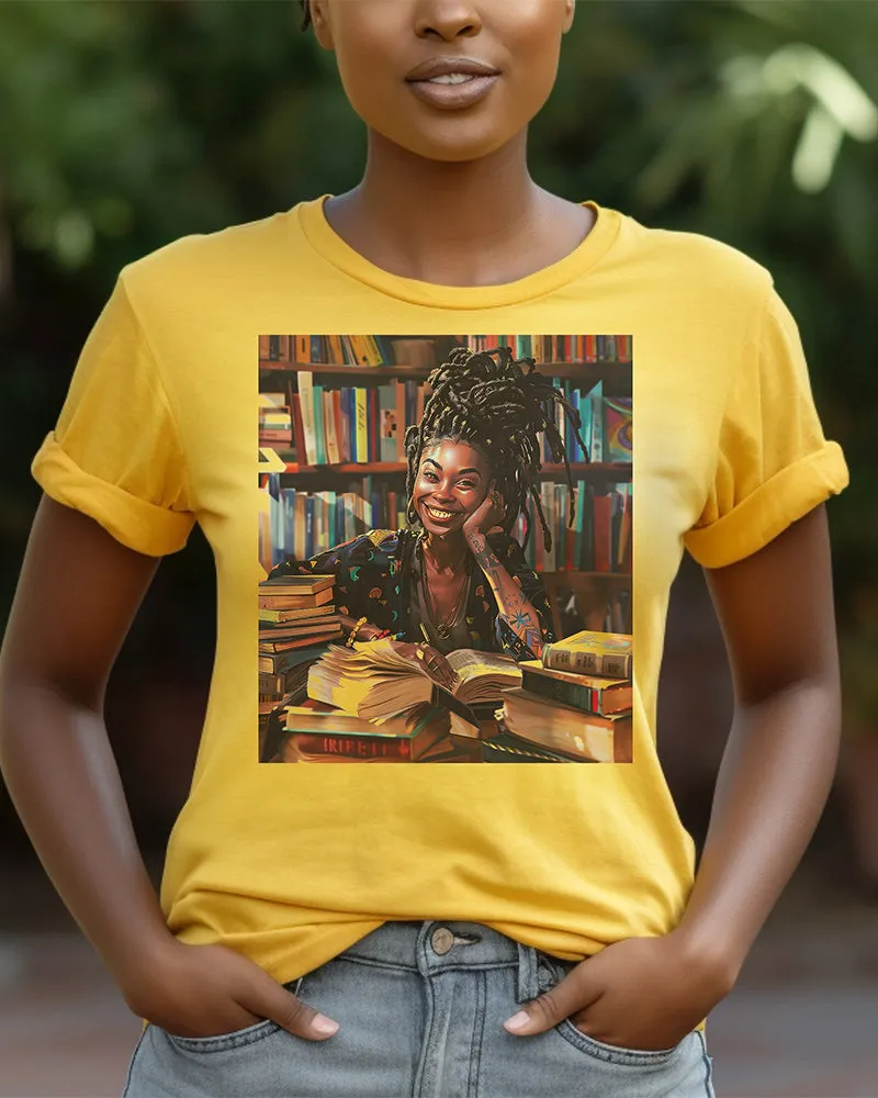 Black Girl Student Tee Shirt Happy Black Girl