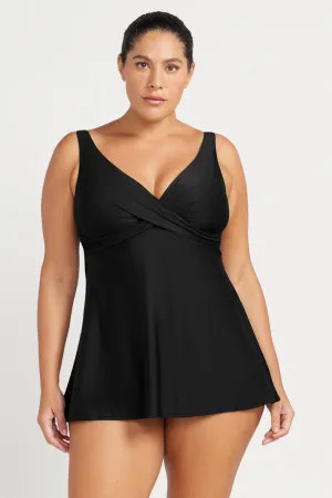 Black Hues Delacroix Multifit Cup Swim Dress
