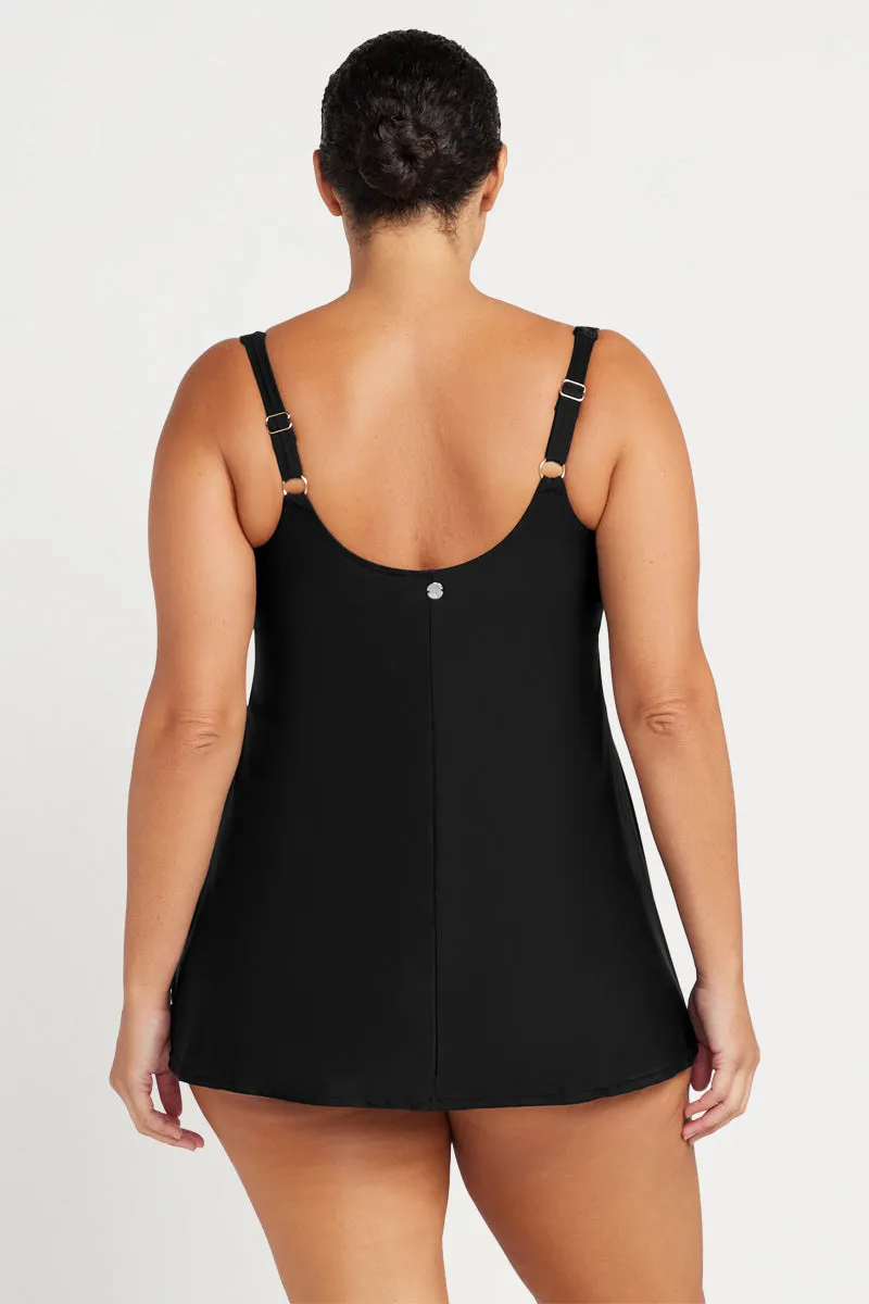 Black Hues Delacroix Multifit Cup Swim Dress