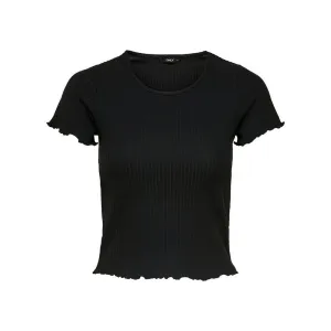 Black Polyester Tops & T-Shirt