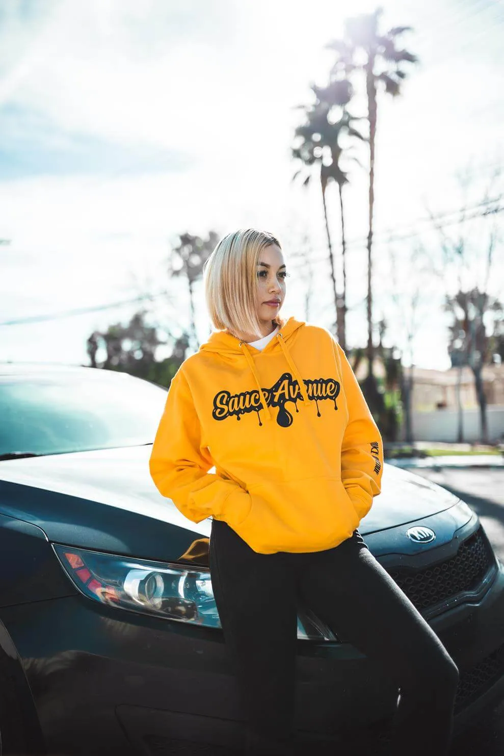 Black SA Drip | Mustard Hoodie