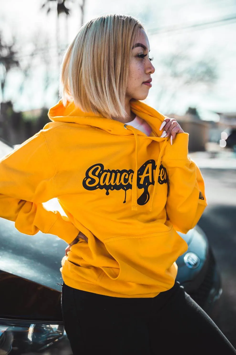 Black SA Drip | Mustard Hoodie